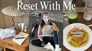 reset routine after traveling ️ skincare gym meal prep ft. Airalo eSIM