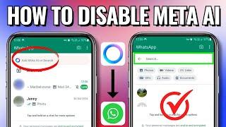 How to Disable Meta Ai In WhatsApp Quick Gudie