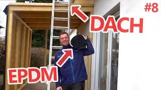 EPDM aufs Flachdach  DIY Schuppen Tag 8