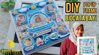 DIY - Pop Up Frame Biodata Bayi  How To Make Easy Scrap Frame #3