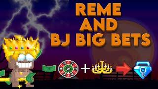 Growtopia PLAYING REME AND BJ  BIG BETS #teamnaz giveaway