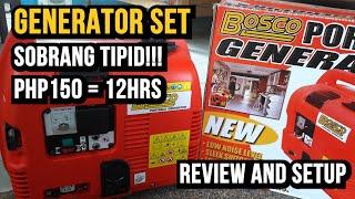 Generator Set SOBRANG TIPID Php150 = 12hrs For Brownouts - Review and Setup - BoscoPowerbox