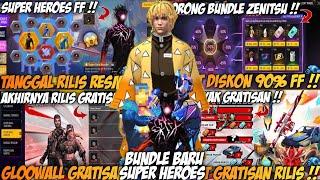 TANGGAL RILIS RESMI  EVENT TERBARU BUNDLE SUPER HEROES BOCORAN FF LUCKY WHEEL DISKON GRATISAN