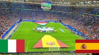 Amazing Ambiance inside Veltnis Arena  Spain vs Italy Euro 2024 Germany in Gelsenkirchen 