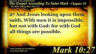 Gospel of Mark Chapter 10 - Bible Book #41 - The Holy Bible KJV HD Audio-Text Read Along