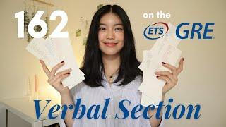 How I Got a 162 on the GRE VERBAL REASONING Section in 2 Months  2024