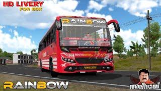 RAINBOW BUS LIVERY   BUS SIMULATOR KERALA LIVERY   LIVERY FOR BSK  M4 DESIGNS  CONCEPT LIVERY