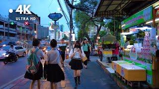 4K UHD Walking around Victory Monument Area in Bangkok Street Food & Shopping