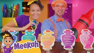 How to Make Crayon Colors? Blippi & Meekah Learn about Colors