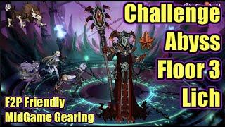 Epic Seven - Abyss Challenge Mode - Floor 3 Burning Eye Lich - f2p build - Easy Clear