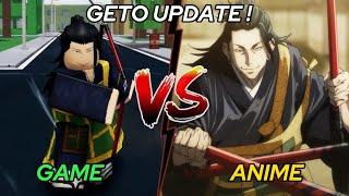 GETO MOVESET UPDATE Every Realm Rampage Character Vs Anime Comparison New Update 4