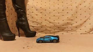 Giantess crush toy car - Bugatti RC Toy car 124