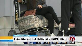 Teens barred from flight over leggings