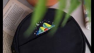 彩虹小山刺繡流程