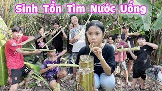 Thử Thách Sinh Tồn Trong Vườn Chuối Tự Tìm Nước Uống #trangandvinh