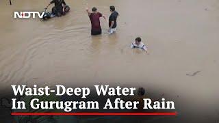 Delhi-NCR Heavy Rain Waterlogging Traffic Jams In Several Areas Of Gurugram After Heavy Rains