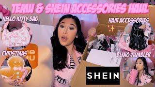 TEMU & SHEIN ACCESSORIES HAUL 2023  clothing purses nails hair accessories jewelry & more