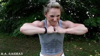 Shirt Ripping  Muscle girl  Bicep Peak  Female Bodybuilders  Flexing huge biceps