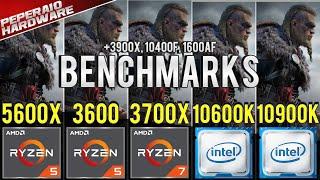 Comparativo - RYZEN 5 5600x vs R5 3600 R7 3700x R9 3900x Core I5 10600K I9 10900K 1080p1440p
