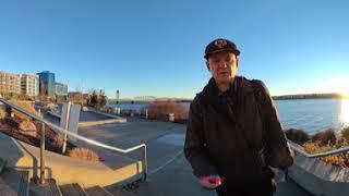 VR 360 Waterfront walk Panox v2 footage test