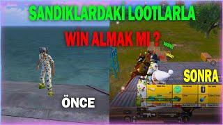 SADECE SANDIKLARDAKİ LOOTLARI TOPLAYARAK WİN ALMAK MI ?  PUBG MOBİLE