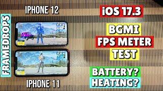 iPhone 11 Vs iPhone 12 iOS 17.3 BGMI Fps Meter TestLag?