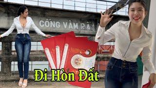 Mẫn đi Vàm Rầy Hòn Đất gửi thiệp cưới  Huỳnh Linh Mẫn