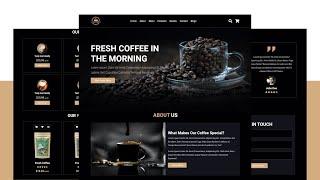 How To Make A Responsive Coffee Shop Website Design Using HTML - CSS - JavaScript  From Scratch