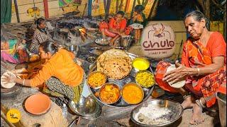 Famous Chulho Restaurant Ki Village Style Unlimited Kathiyawadi Thali Rs. 249- l Gujarat Food Tour