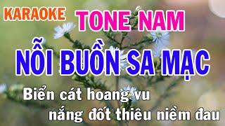 Nỗi Buồn Sa Mạc Karaoke Tone Nam Nhạc Sống - Phối Mới Dễ Hát - Nhật Nguyễn