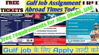 Urgent Requirements For UAE Free Visa Free Ticket Abu Dhabi Gulf Job Vacancy 2024