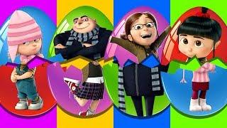 Wrong Head Eggs Despicable Me Learn Colors & Finger Family Nursery Rhymes By IBaby