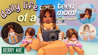 Daily Life of a Teen Mom with Twins  Roblox Berry Avenue Roleplay