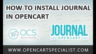 How to Install Journal in OpenCart