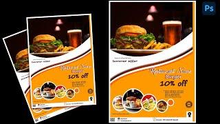 A Restaurant Flyer design in Photoshop   Restaurant Flyer design by Keya Editing