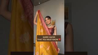 Saree hacks you should know #saree #hacks #trendingonshorts #sareefashion