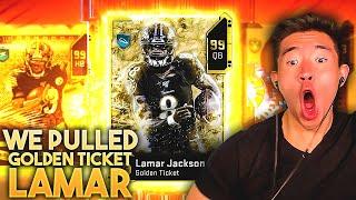 WE PULL A GOLDEN TICKET.. TWICE WE PULL GOLDEN TICKET LAMAR JACKSON Madden 20