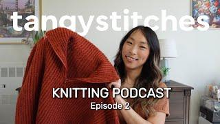 Ep. 2 Finished Lanark sweater first test knit bouclé jacket and some clips from an alpaca farm