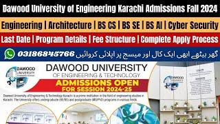 Dawood University Karachi Admission 2024  Dawood University Karachi  Dawood University