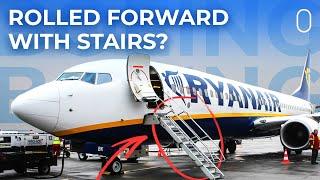 Ryanair Boeing 737 Rolls Forward With Stairs In Place At Bristol Airport