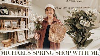 MICHAELS SPRING SHOP WITH ME  spring decor haul & spring bucket list ideas