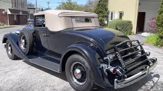 1934 Packard Coupe Roadster walkaround outside while running