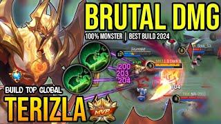 TERIZLA BEST BUILD 2024  BUILD TOP GLOBAL TERIZLA GAMEPLAY  MOBILE LEGENDS