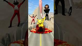 Skibidi Toilets & Speakerman Boss Head vs BARBIE Clay 2 HAMMER Trap Lava Hill Crush – BeamNG.Drive