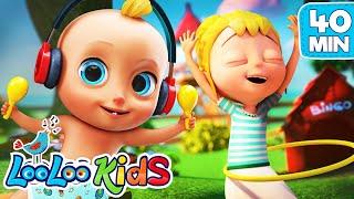 🟡DANCE and ACTION Songs with Johny Johny  Nursery Rhymes Collection  LooLoo KIDS