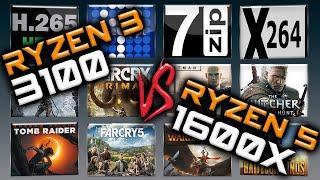 Ryzen 3 3100 vs Ryzen 5 1600X Benchmarks – 15 Tests 