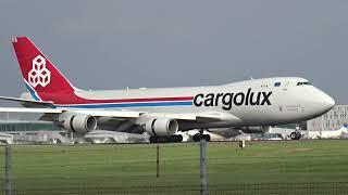 Cargolux 747-400F LX-ECV Landing at Stansted Airport 16th August 2021