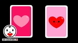 Card Matching  Valentine  Simple learning video for toddlers children kids
