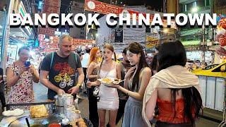 Bangkok Street Food CHINATOWN Full Walking Tour Sunday Night 