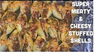 Super Easy Meaty and Chessy Stuffed Shells  Dinner Recipes With Ground Beef